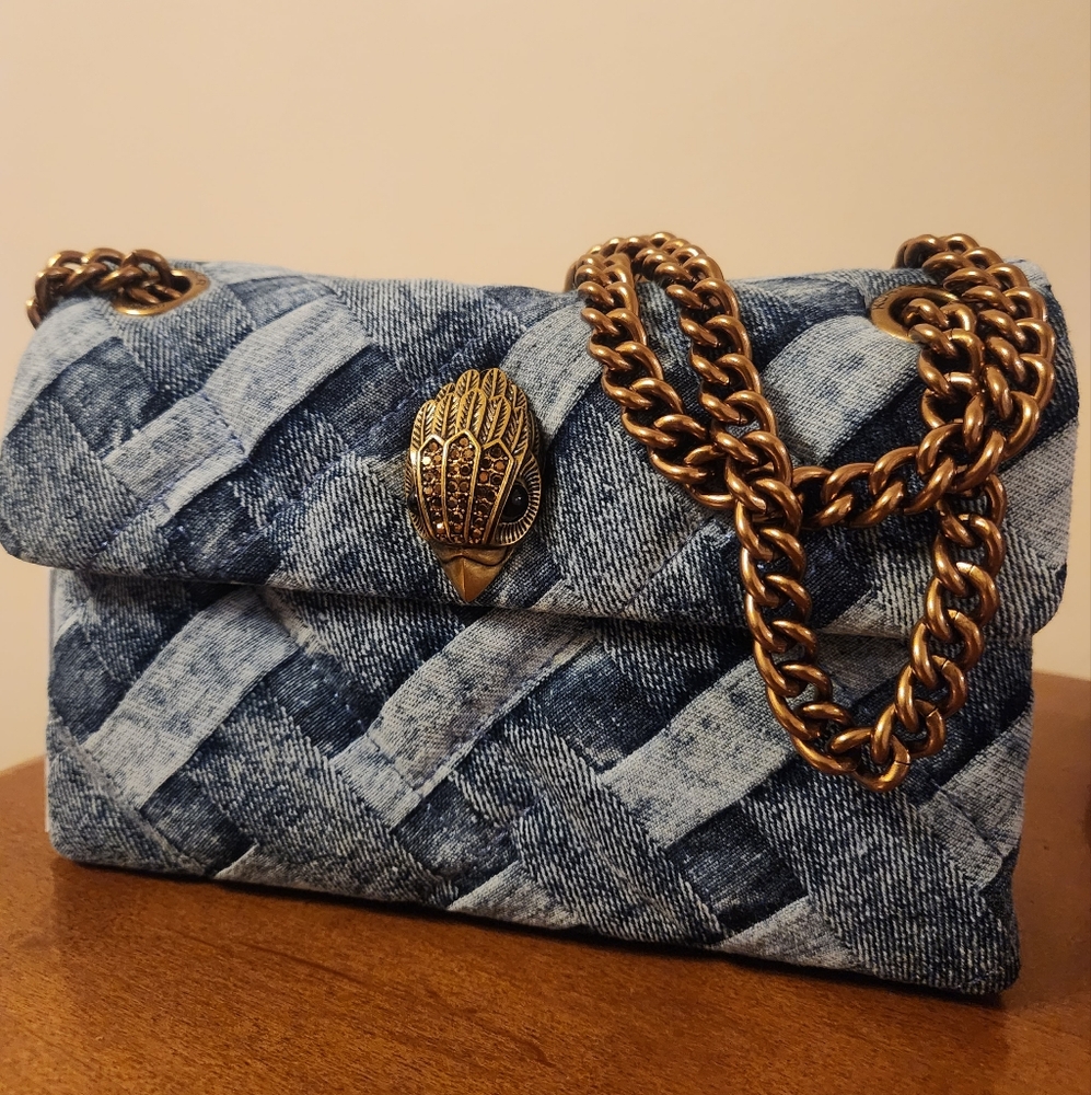 Blue Denim Chain Bag